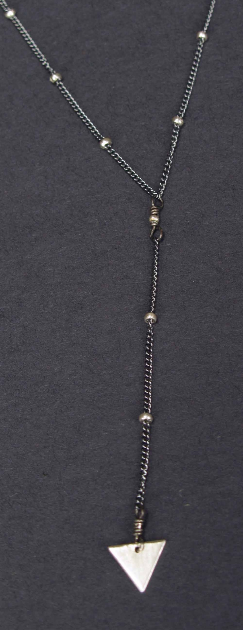 Y Necklace with Silver Arrowhead